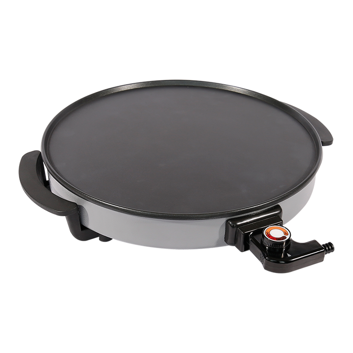 high Quality Frying Pan Non Stick Electric Multifunction Dish Fry Heating Electric Pizza Pan Round Aluminium BLACK OEM 40 1500-海智集-