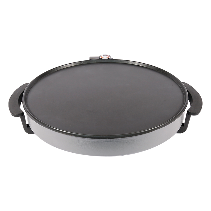 high Quality Frying Pan Non Stick Electric Multifunction Dish Fry Heating Electric Pizza Pan Round Aluminium BLACK OEM 40 1500-海智集-