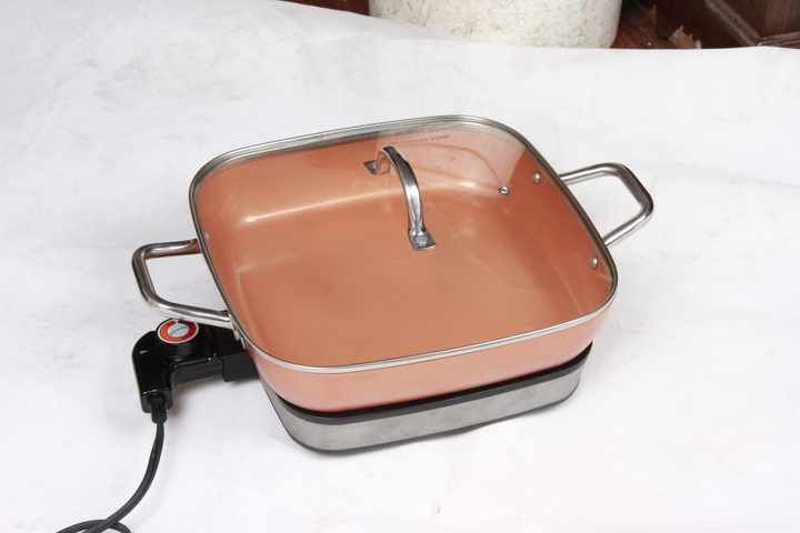 HOT SALE Electric Cooking Pot Non-stick Coating Electric Hot Pot 6 Liter Capacity Electric Pot-海智集-