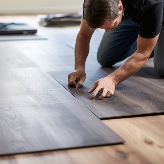 Waterproof Modular Floor Garage Floor Tiles Eco-friendly Spc WPC Room Indoor Pvc LVT Vinyl Flooring With Skirting-海智集-