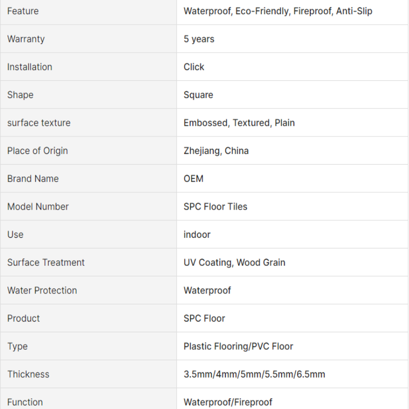 8mm Vinyl Plank Flooring Waterproof Vinyl Textured Plastic Flooring EIR LVP SPC Piso-海智集-