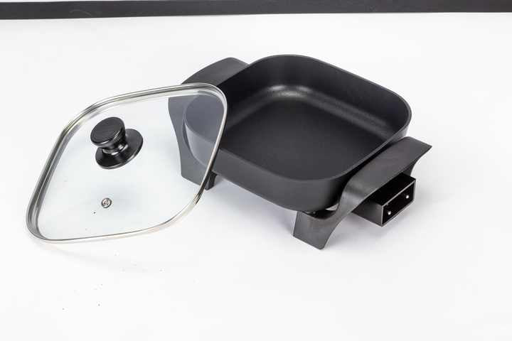Electric Wok for Stir Frying Vegetables, Multifunctional Household Integrated Non Stick Electric Cooking Pot, Electric Hot Pot-海智集-