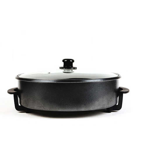 XH-40BL Hot Sale Electric Pizza Pan Aluminumelectric Skillets with Lid Marble Electric Deep Frying Pan for Sale-海智集-