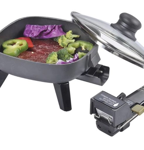 Electric Wok for Stir Frying Vegetables, Multifunctional Household Integrated Non Stick Electric Cooking Pot, Electric Hot Pot-海智集-