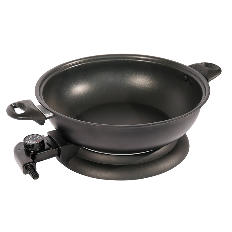 ELECTRIC WOK XH-32:Deep Carbon Steel Pot for Asian Cooking/Sautéing/Steaming (Dishwasher Safe)-海智集-