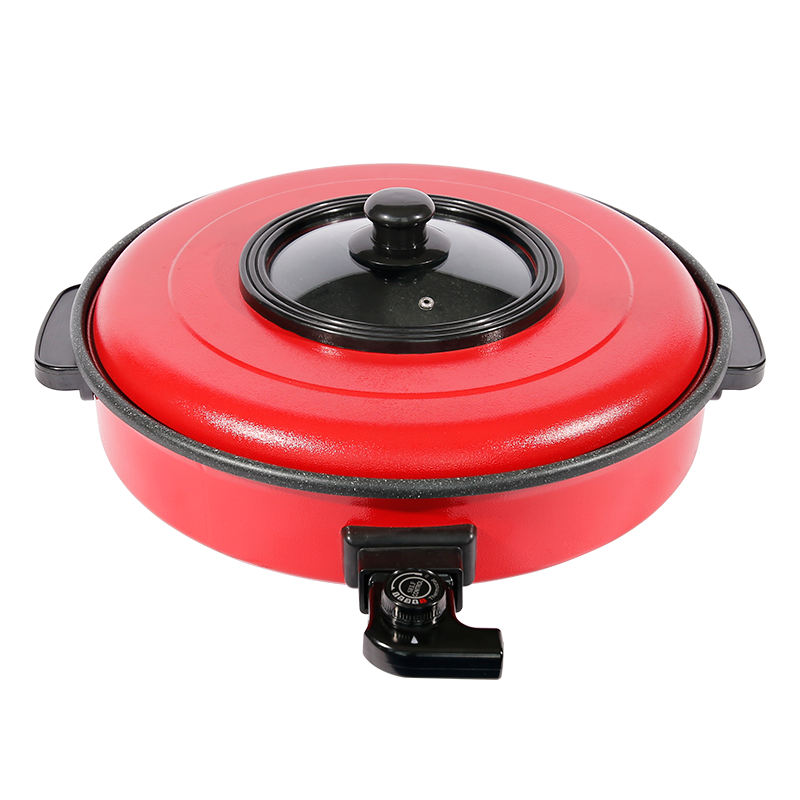 electric pizza pan XH-40B Electric Pizza Maker Machine - Non-Stick Crust Pan with Adjustable Temp & Timer, Perfect for Homemade Thin/Thick Crust, Party Snacks-海智集-
