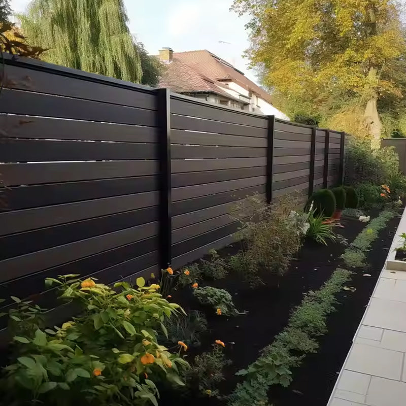 Wholesale Waterproof Wood Plastic Composite Fencing Garden Used Material Outdoor Privacy WPC Fence-海智集-