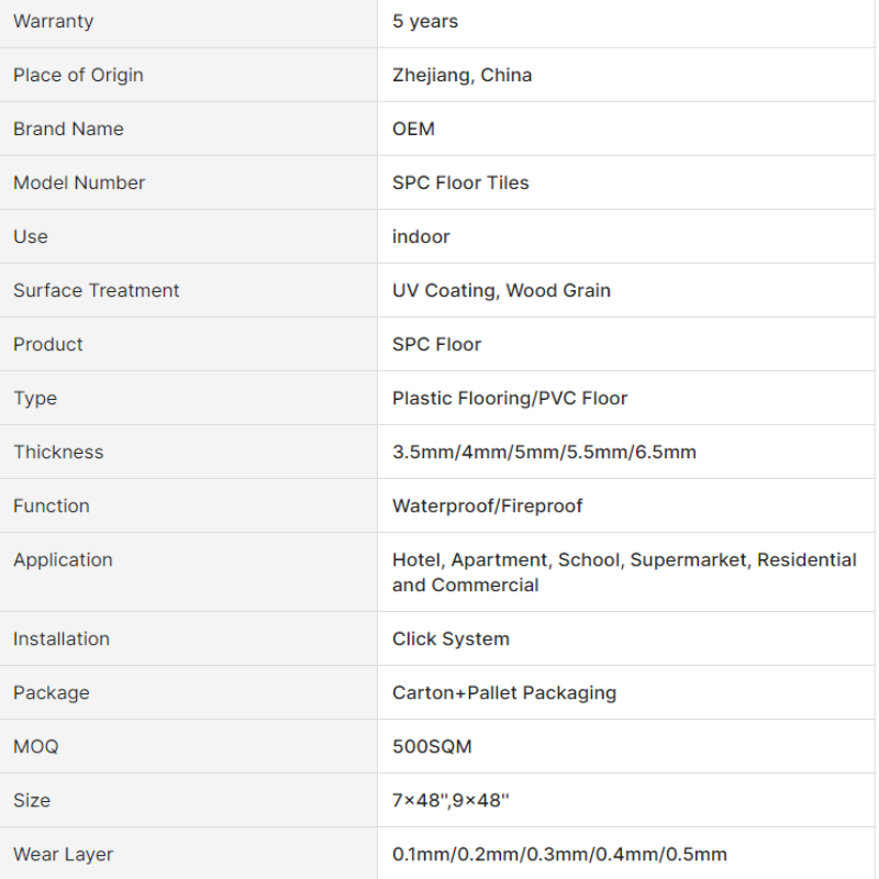 100% Virgin Material Pvc Commercial Vynilic Floor 4mm Indoor Spc Flooring Vinyl Floor Plank-海智集-