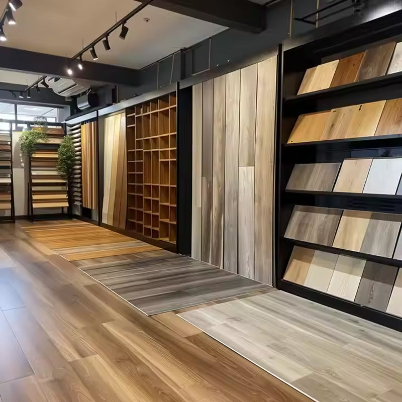 Stone Plastic Core 8mm Oak Hickory Walnut Rigid Core PVC Plastic Flooring Luxury Vinyl Planks with Underlayment-海智集-