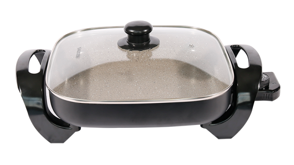 30cm Multipurpose Automatic Fry Pan Egg Boiler Non Stick Electric Cooking Pot Handle Electric Frying Pan Electric Skillets-海智集-