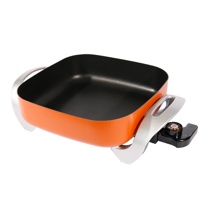30cm Multipurpose Automatic Fry Pan Egg Boiler Non Stick Electric Cooking Pot Handle Electric Frying Pan Electric Skillets-海智集-