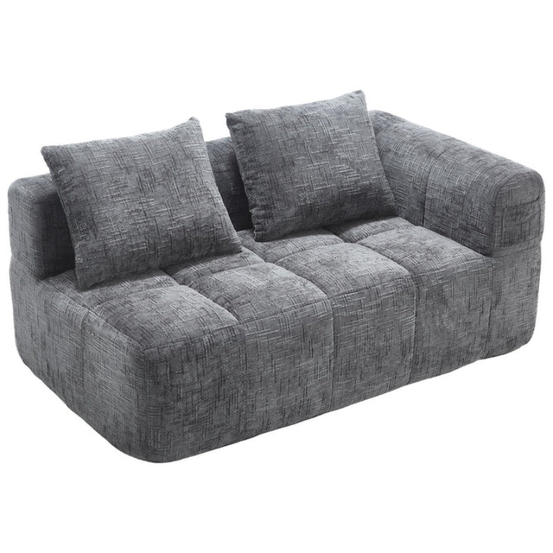 UNITED WE WIN Chenille Loveseat Sofa,Minimalist Modular Couches Sleeper for Living Room Bedroom Apartment Lounge-海智集-Default-