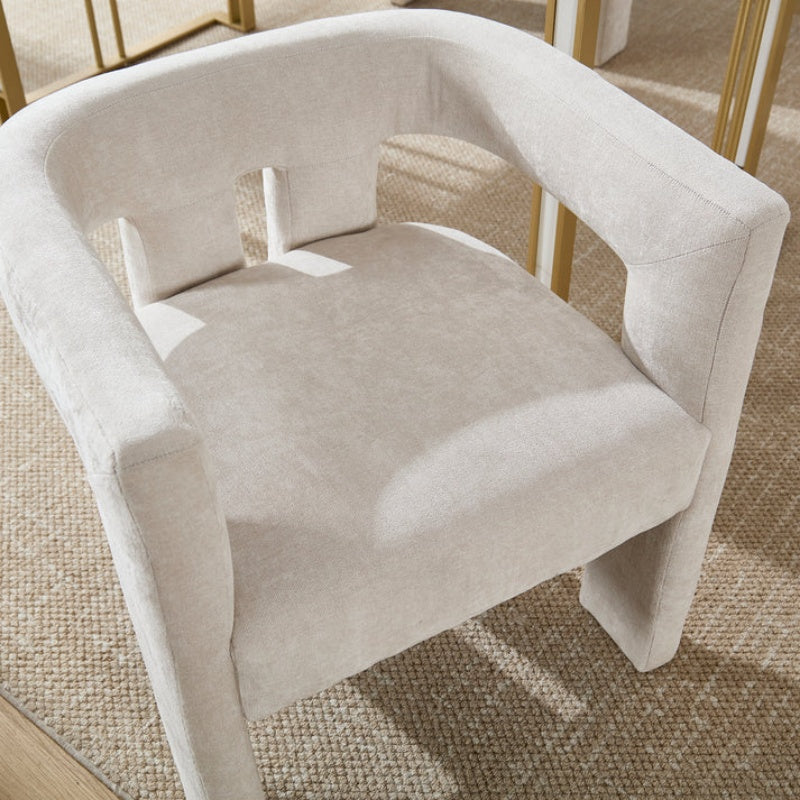 Campcraft Contemporary Designed Fabric Upholstered Accent/Dining Chair /Barrel Side Chairs Kitchen Armchair for Living Room 2PC/SET-海智集-Default-