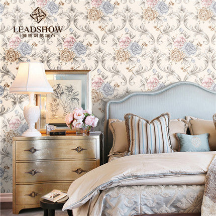 Flower Bloom Impression Wallpaper: The bedroom aesthetics of European country style-海智集-