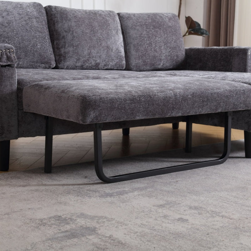 UNITED Sectional Sofa Reversible Sectional Sleeper Sectional Sofa with Storage Chaise-海智集-Default-