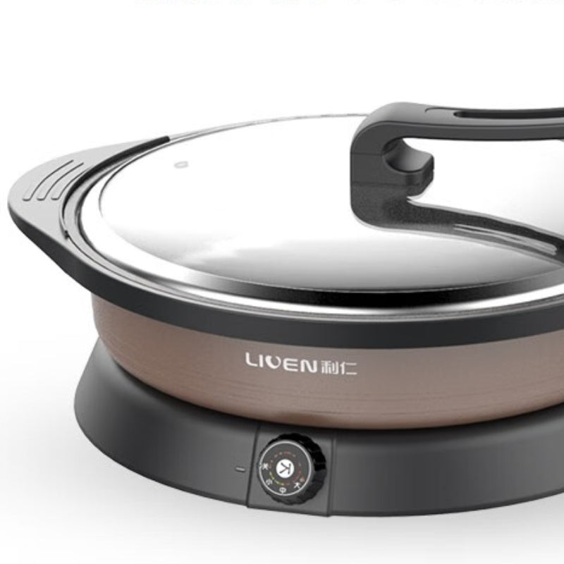 Electric Griddle for Home Use, Deepened and Enlarged Large Electric Frying Pan, Multifunctional Electric Griddle, Pancake Maker, Large Baking Pan, Breakfast Machine, Electric Hot Pot, Multi-purpose Cooker, New Model-海智集-