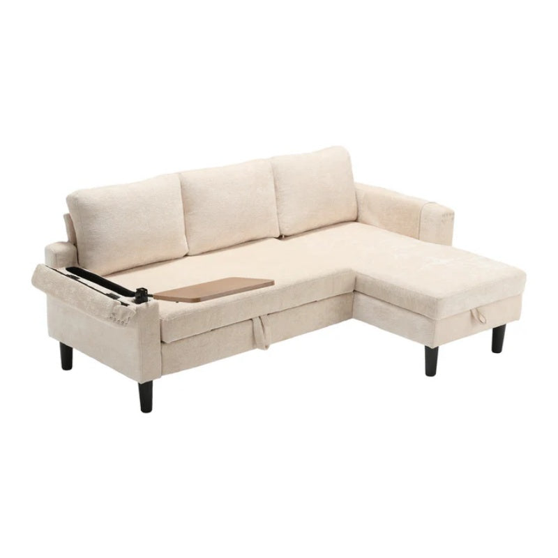 UNITED Sectional Sofa Reversible Sectional Sleeper Sectional Sofa with Storage Chaise-海智集-Default-
