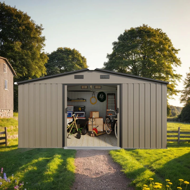 Campcraft 0.25mm color steel plate, surface protective film, Two daylight Windows, A practical and thoughtful gift,two colors can be freely selected storage sheds-海智集-Default-