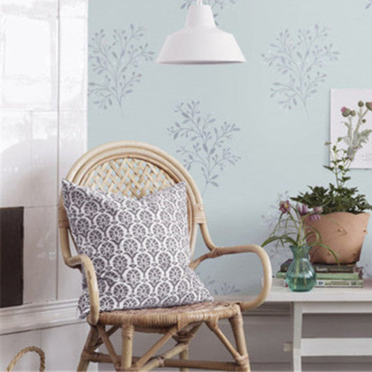 Weary Embroidery Lady Wallpaper: A fashionable corner outlined with embroidered wall fabric-海智集-
