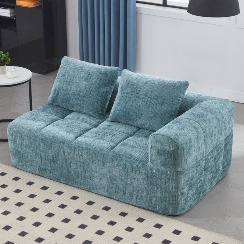 UNITED WE WIN Chenille Loveseat Sofa,Minimalist Modular Couches Sleeper for Living Room Bedroom Apartment Lounge-海智集-Default-