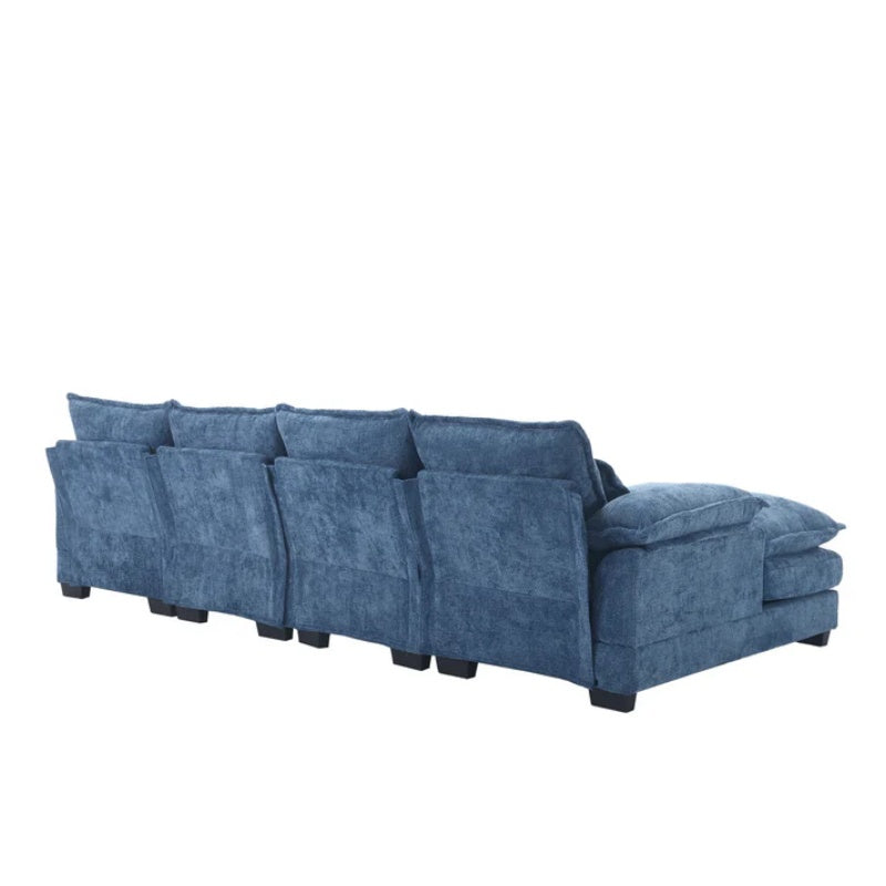 UNITED WE WIN Modern Large chenille Fabric U-Shape Sectional Sofa-海智集-Default-