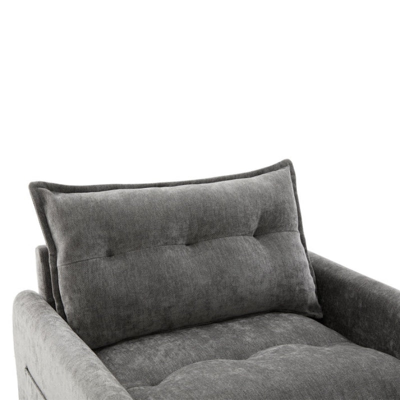 UNITED WE WIN Swivel Barrel Chair - Mid Century Modern Chair, Thick Padded Arm Chair with Solid Metal Base, Comfortable Single Sofa Chair, Swivel Accent Chair for Living Room Bedroom-海智集-Default-