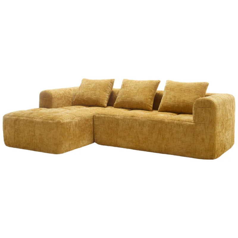 UNITED WE WIN 98.42-inch modular sectional sofa, modern modular L-shaped sofa with chaise longue, equipped with small side pockets and free of compression during installation.-海智集-Default-