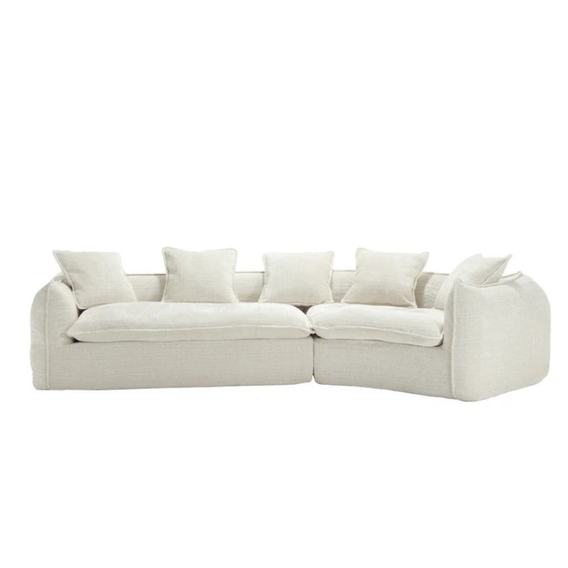 Modular Sectional Sofa, U-Shaped Couch with Sofa for five & Pillows, Modern Minimalist chenille Fabric Large Comfy Cloud Sofas, Living Room Furniture Sets-海智集-Default-
