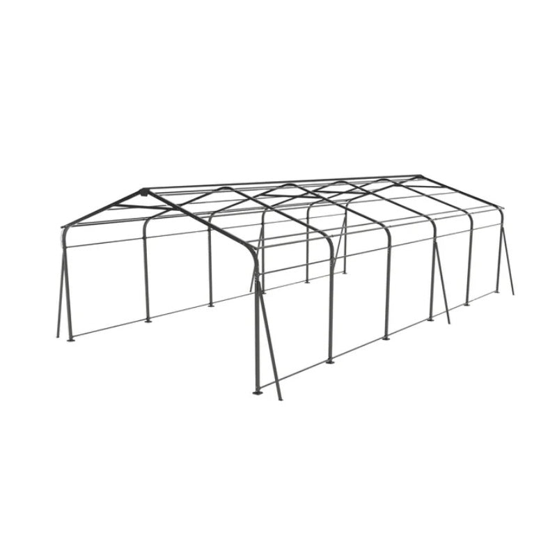 Campcraft 13 x 26.5 ft carport, 0.25mm thick, with protective film to prevent scratching, 2 pairs of adhesive gloves, 3 hooks, 12 expansion screws, 6 fixed iron pieces-海智集-Default-