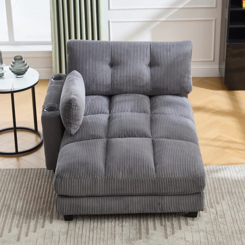 UNITED WE WIN Sleeper Sofa Couch Bed,Oversized Chaise Lounge Chair Cozy Cloud Couch-海智集-Default-