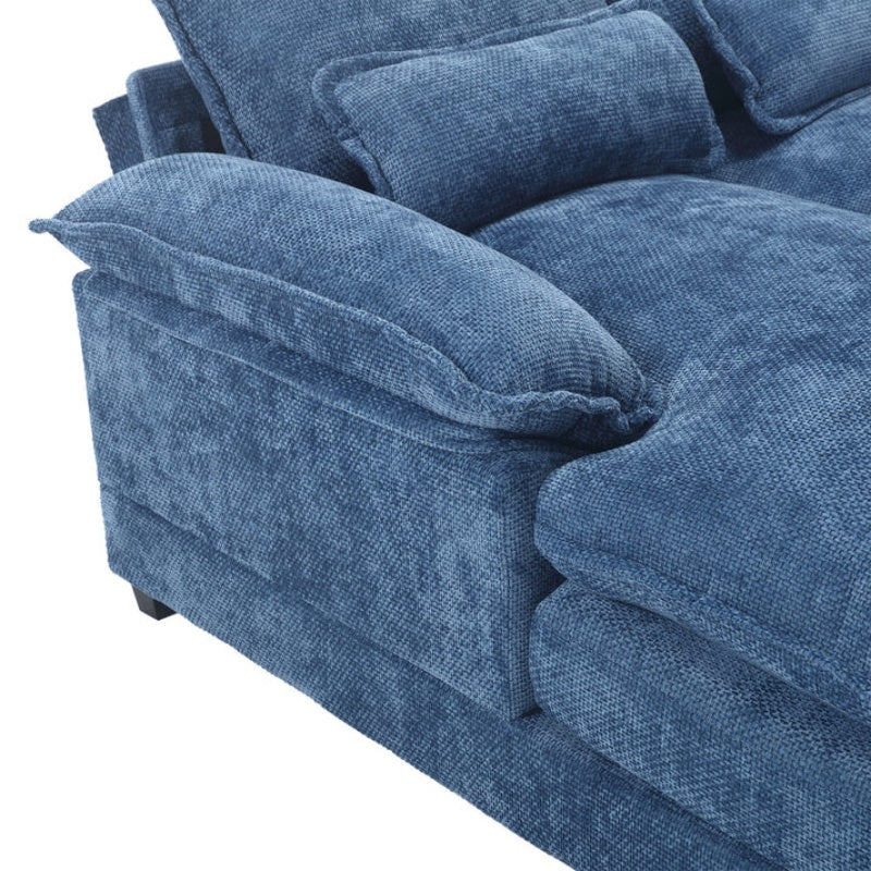 UNITED WE WIN Modern Large chenille Fabric U-Shape Sectional Sofa-海智集-Default-