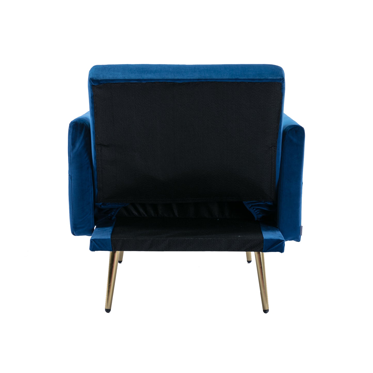 COOLMORE Velvet Accent Chair with Adjustable Armrests and Backrest, Button Tufted Lounge Chair, Single Recliner Armchair with Ottoman-海智集-Default-