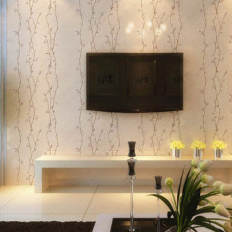 Leisurely posture Wallpaper: The unrestrained atmosphere created by the embroidered wall fabric-海智集-