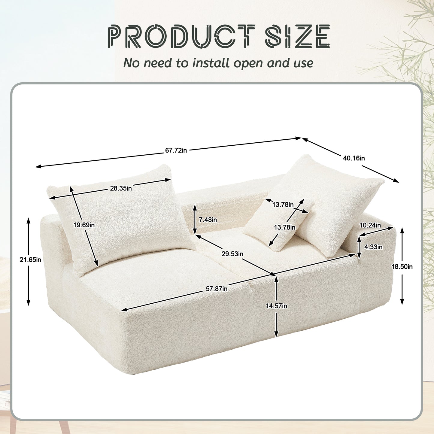 UNITED WE WIN Exquisite fabric technology, intimate two-person design, lazy leisure sitting, free combination of flexible and changeable, a wide range of scene applicability of the sofa-海智集-Default-