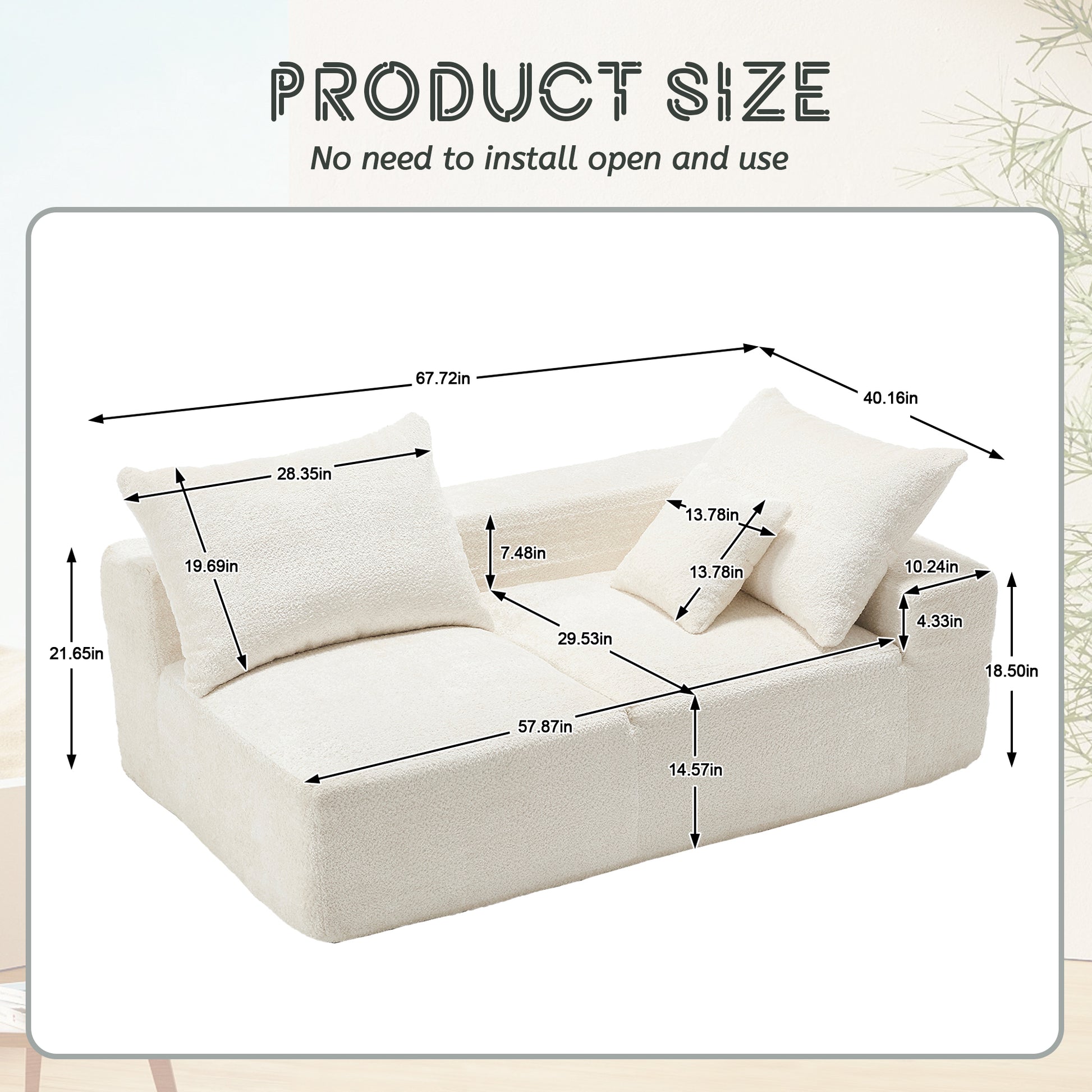 UNITED WE WIN Exquisite fabric technology, intimate two-person design, lazy leisure sitting, free combination of flexible and changeable, a wide range of scene applicability of the sofa-海智集-Default-
