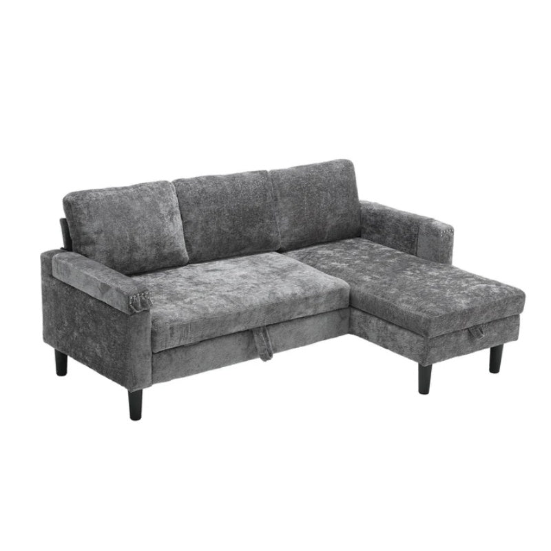 UNITED Sectional Sofa Reversible Sectional Sleeper Sectional Sofa with Storage Chaise-海智集-Default-