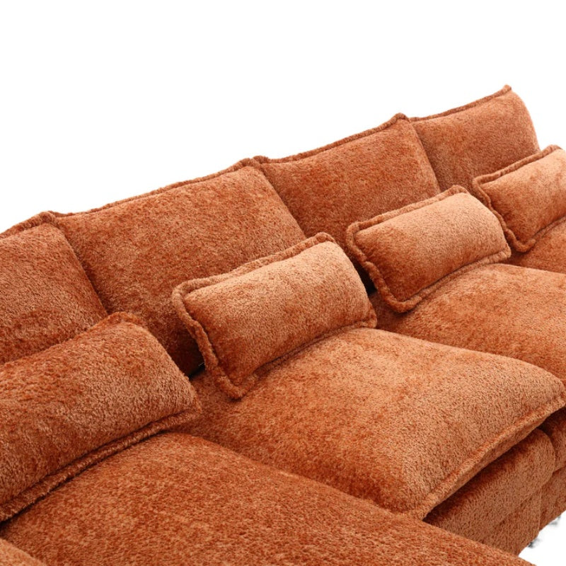 UNITED WE WIN Modern Large chenille Fabric U-Shape Sectional Sofa-海智集-Default-
