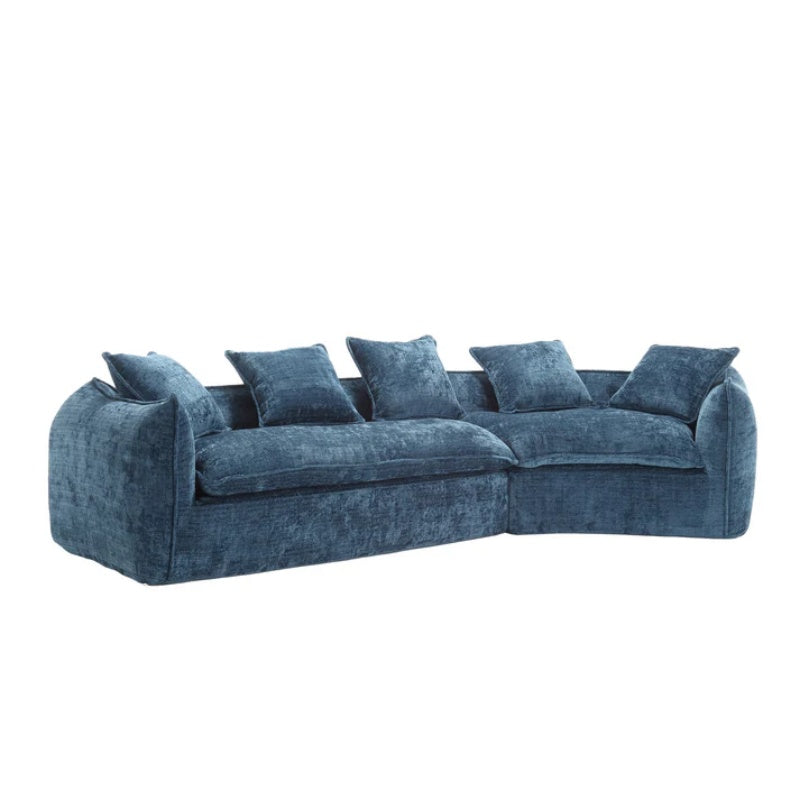 Modular Sectional Sofa, U-Shaped Couch with Sofa for five & Pillows, Modern Minimalist chenille Fabric Large Comfy Cloud Sofas, Living Room Furniture Sets-海智集-Default-