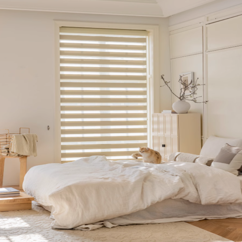 Zebra Blinds - Moisture-Proof, Waterproof, Oil-Resistant, Durable, Adjustable Light Control, Space-Saving Window Treatment Solutions-海智集-