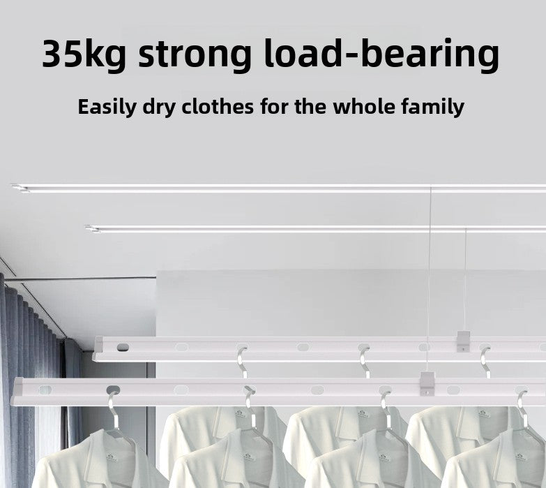 10th Generation True Hidden Clothes Dryer Double Rod Invisible Electric Clothes Rack Automatic Hidden Embedded Clothes Rod-海智集-
