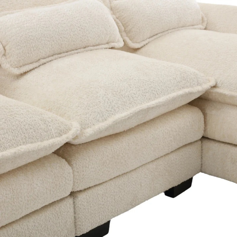 UNITED WE WIN Modern Large chenille Fabric U-Shape Sectional Sofa-海智集-Default-