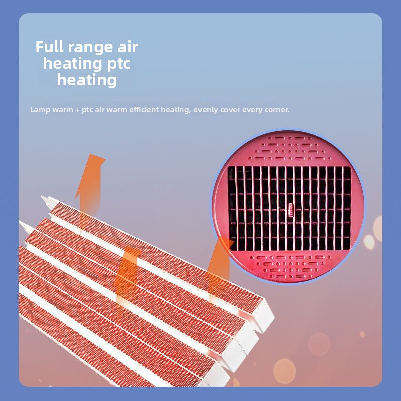 Bathroom Heater Wall-Mounted No-Drill Explosion-Proof Waterproof Two-Light Warm Air Bathroom Light Heater Heating-Kitchen & Bathroom-海智集-Two-Light Wall-Mounted Heater - Gold-