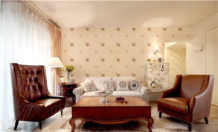 Backyard flowers Wallpaper: Interpreting the leisurely style of a European-style country bedroom-海智集-