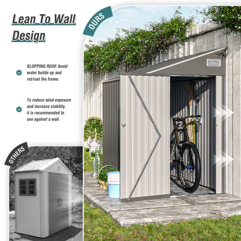 Campcraft Optional two-color storage shed, single hinge door, solid structural design, good ventilation, surface with protective film, and suitable for various scenarios-海智集-Default-