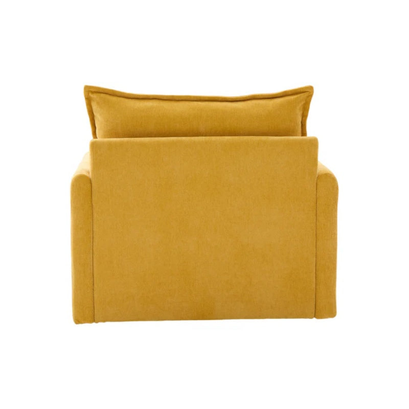 UNITED WE WIN Swivel Barrel Chair - Mid Century Modern Chair, Thick Padded Arm Chair with Solid Metal Base, Comfortable Single Sofa Chair, Swivel Accent Chair for Living Room Bedroom-海智集-Default-