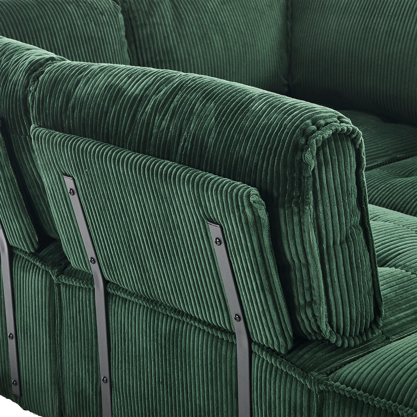 UNITED WE WIN Modular Sectional Sofa U Shaped Modular Couch with Reversible Chaise Modular Sofa Sectional Couch,6- Seat Convertible Sofa,Fit for Living Room-海智集-Default-