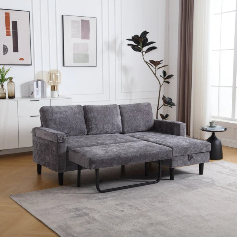 UNITED Sectional Sofa Reversible Sectional Sleeper Sectional Sofa with Storage Chaise-海智集-Default-