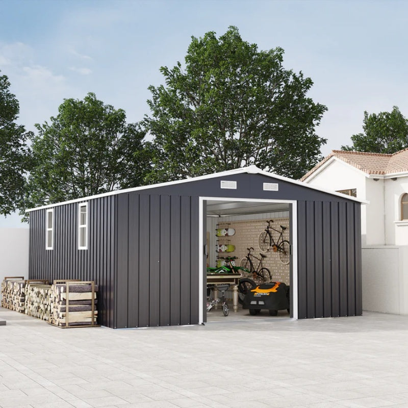 Campcraft 0.25mm color steel plate, surface protective film, Two daylight Windows, A practical and thoughtful gift,two colors can be freely selected storage sheds-海智集-Default-