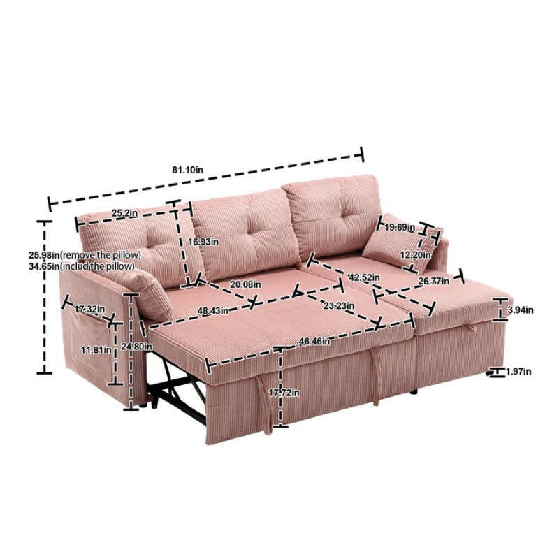 UNITED WE WIN-Furniture, modular L-shaped sofa, modular long sofa with reversible chaise lounge, Sofa bed, Sleeper sofa, modular sofa combination with storage seats.-海智集-Default-