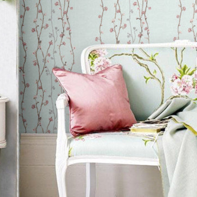Leisurely posture Wallpaper: The unrestrained atmosphere created by the embroidered wall fabric-海智集-